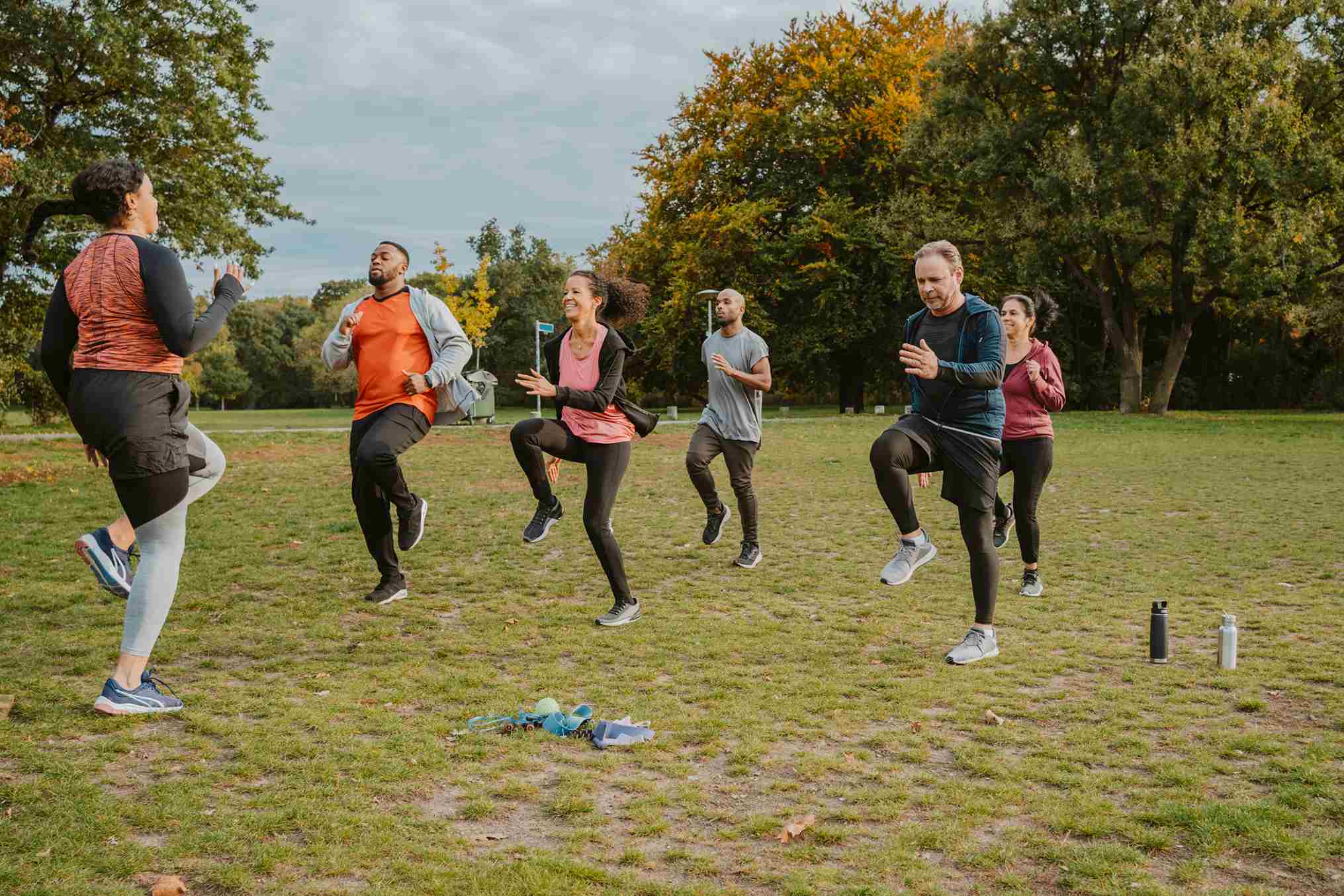 Instructor-giving-outside-workout-class-what-are-personal-health-goals