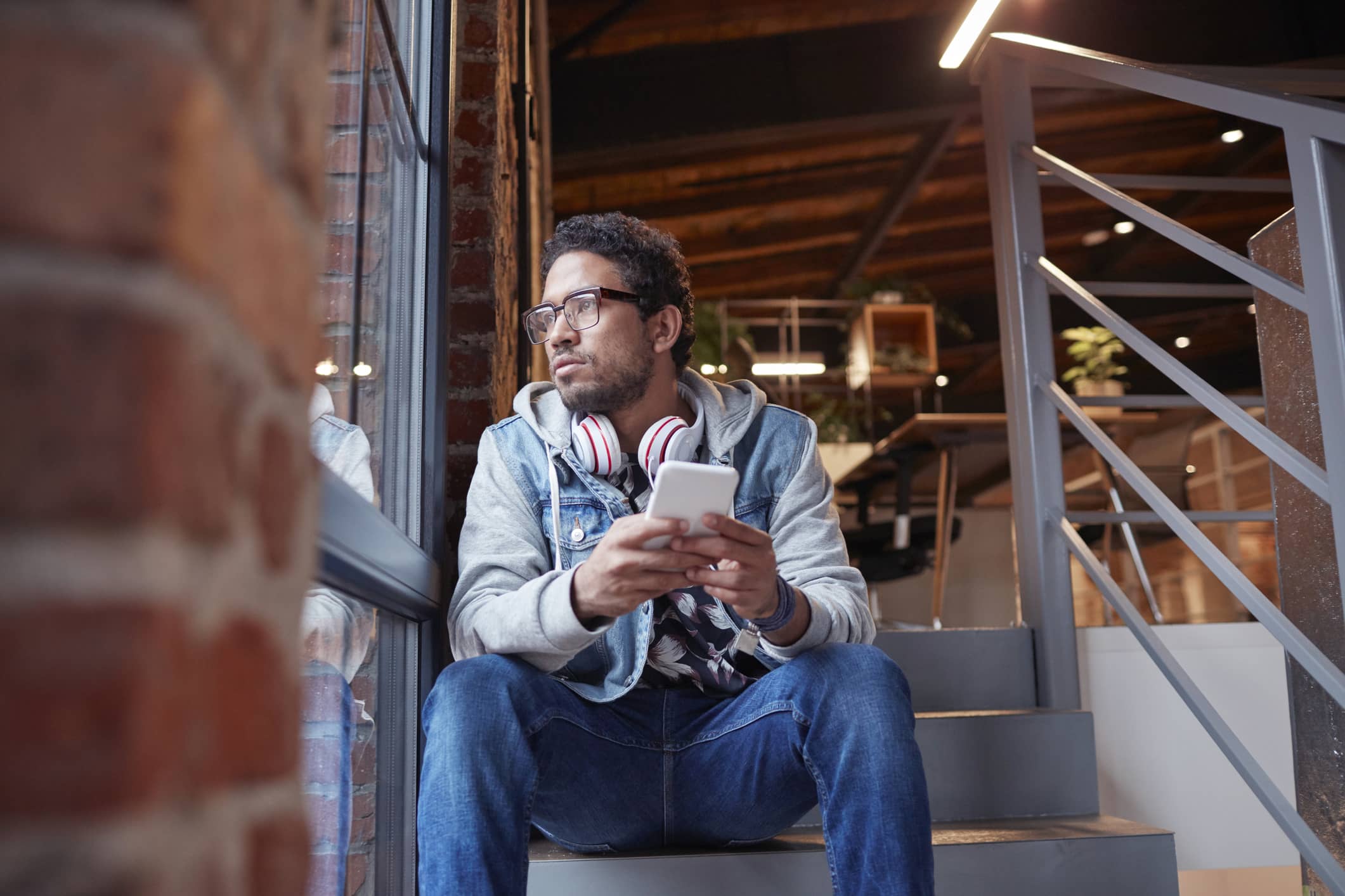 Young-man-stressed-using-his-phone-how-to-protect-yourself-from-toxic-empathy