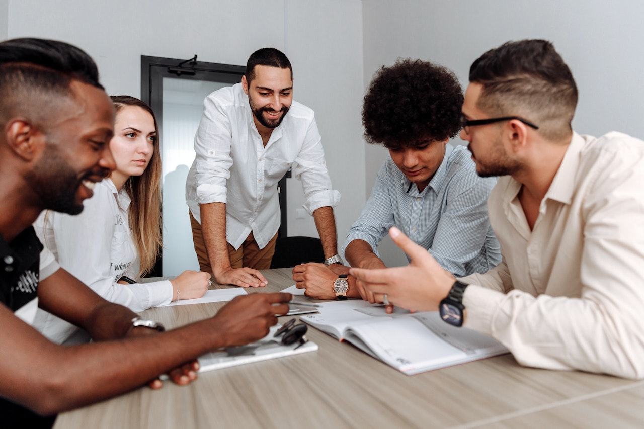 group-of-co-workers-working-on-project