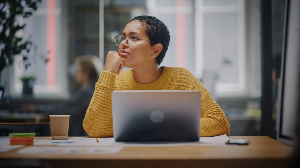 woman-with-reflecting-attitude-at-work-how-to-avoid-interruptions-at-work