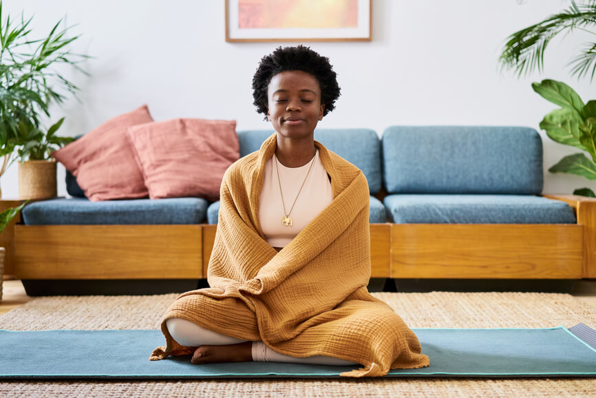 young-woman-meditating-self-care-plan